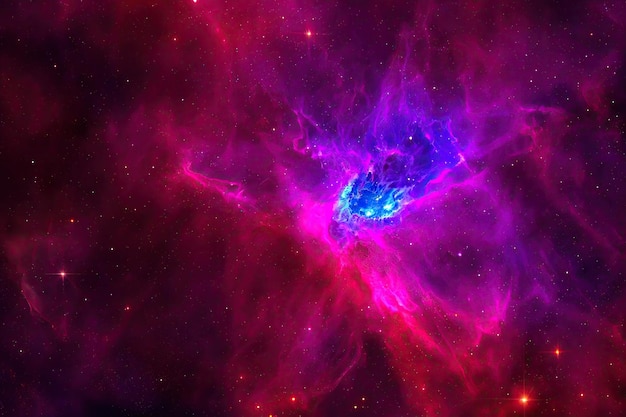 Sfondo dello spazio cosmo notturno stellato realistico e stelle brillanti via lattea e galassia a colori polvere di stelle