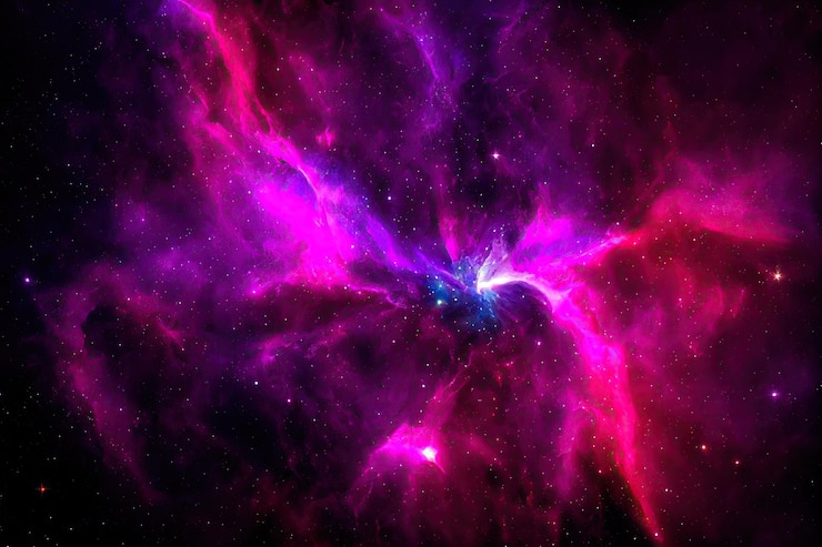 Free Photo space background realistic starry night cosmos and shining stars milky way and stardust color galaxy