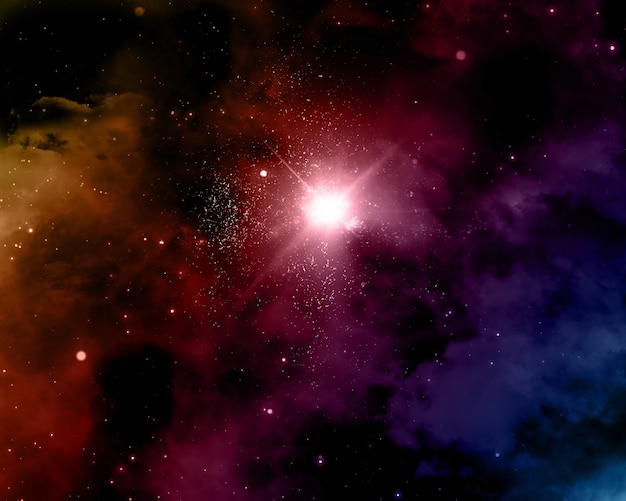 Space background with nebula