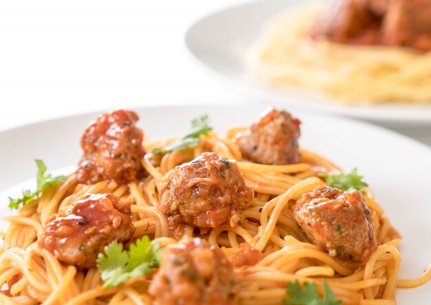 spaghetti and meatballs