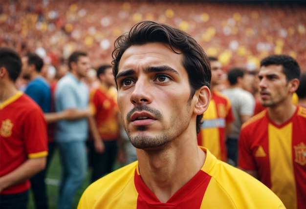 Spain fan watching the euro cup finale