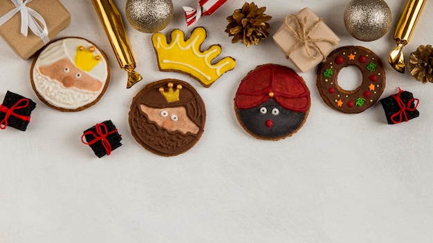 Free photo spanish epiphany biscuits and sweets