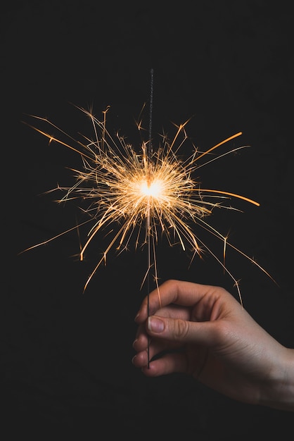 Sparkler in hand