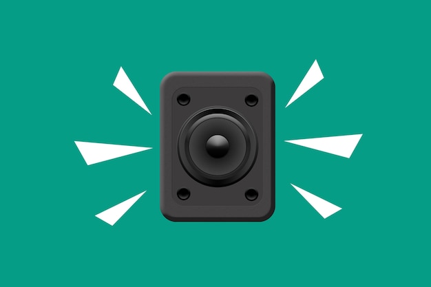 Free photo speakers with extremely high volume and green background