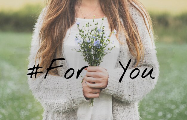 Free Photo special for you flower phrase words
