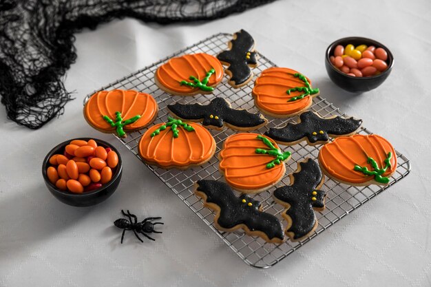 Specific treats in pumpkin shape