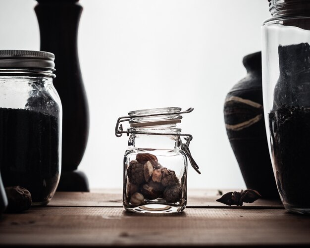 Spices in glass jar