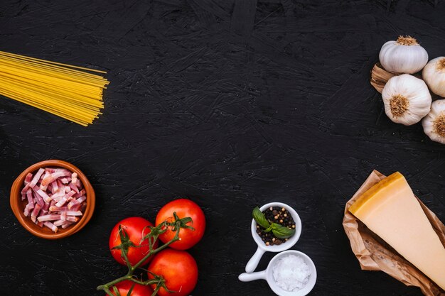 Spices and ingredients for pasta