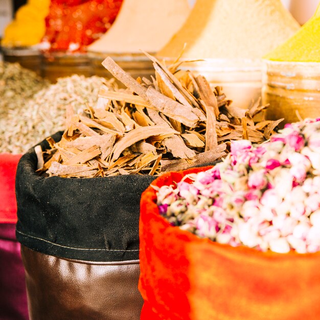 Spices on market in marrakech