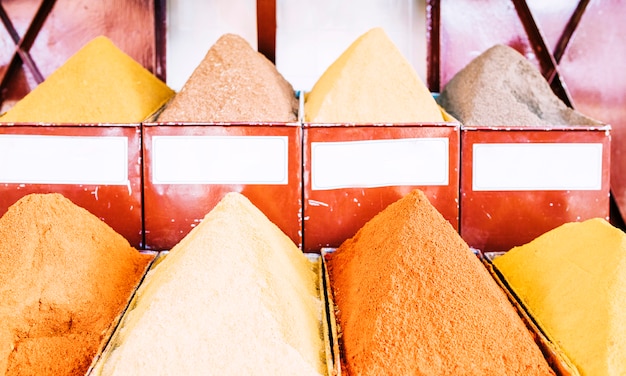 Spices on market in morocco