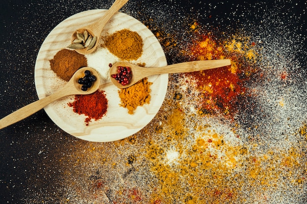 Spices on plate