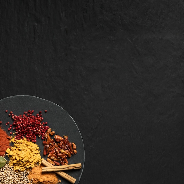 Spices powder with copy-space