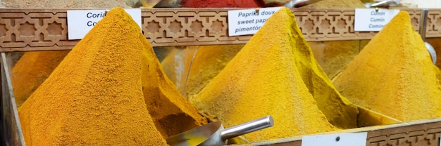 Spices in a shop in Marrakech