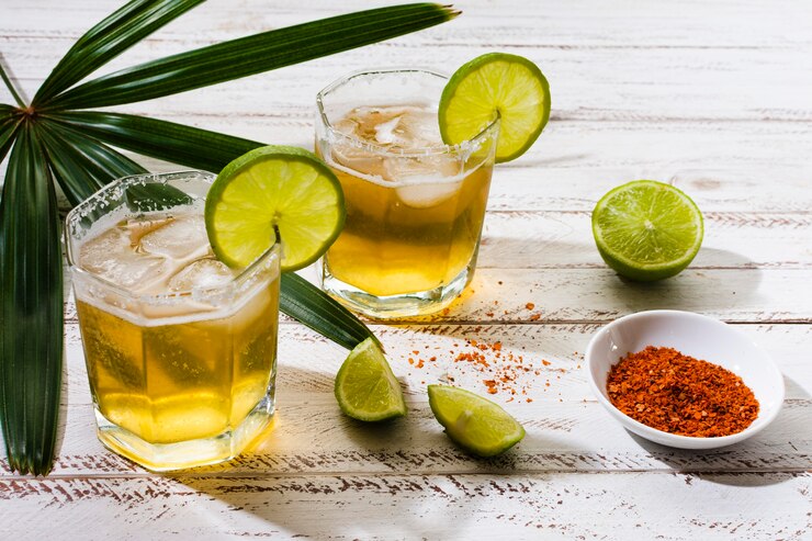Free Photo spicy michelada drink assortment