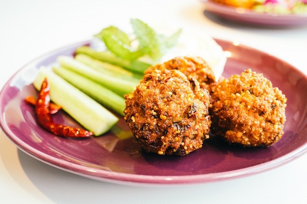 Spicy minced pork ball