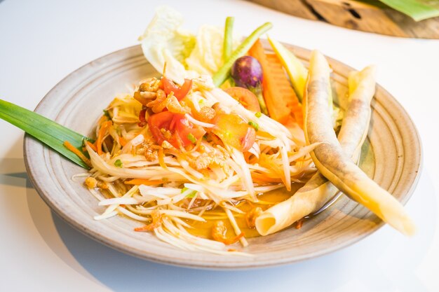 Spicy papaya salad " Som tum "