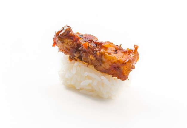 매운 줄무늬 돼지 고기 초밥