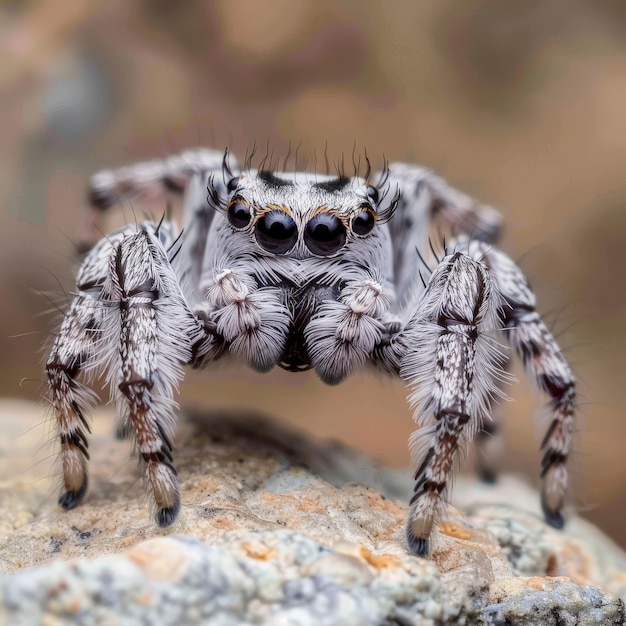 Free photo spider in studio environment