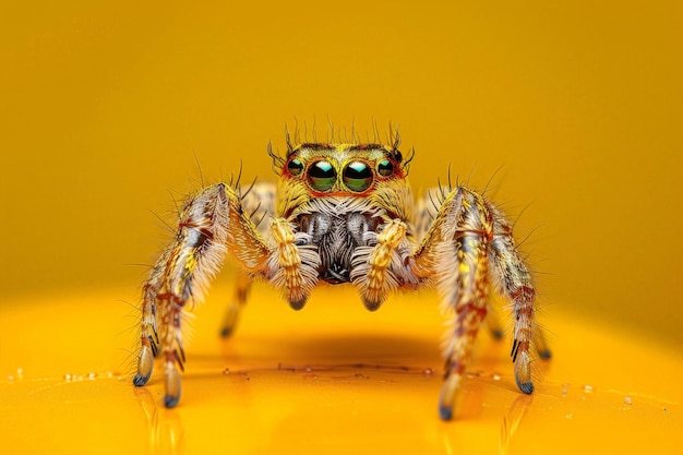 Free photo spider in studio environment