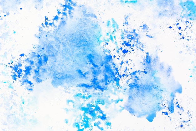 Spills of blue watercolor