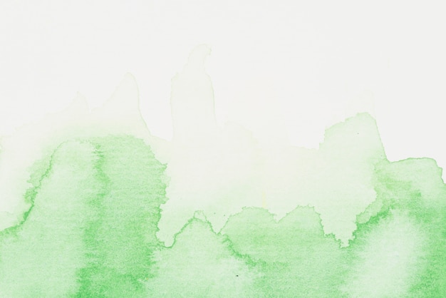 Spills of green watercolor