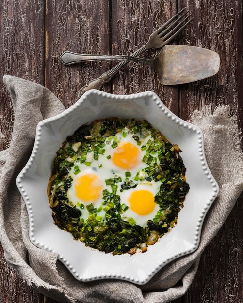 Spinach and egg