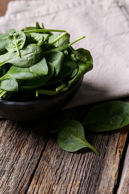 Spinach on the table