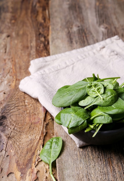 Spinach on the table