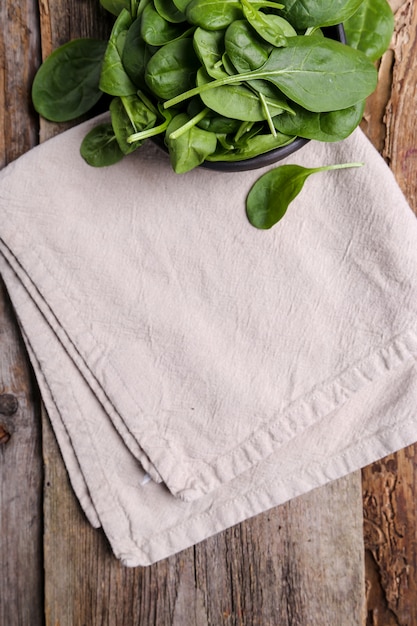 Spinach on the table