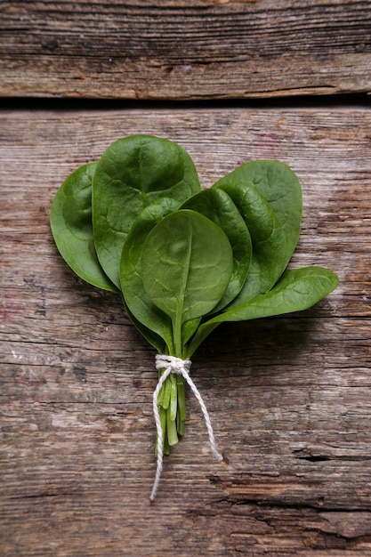 Spinach on the table