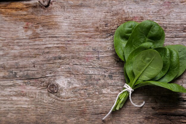 Spinach on the table