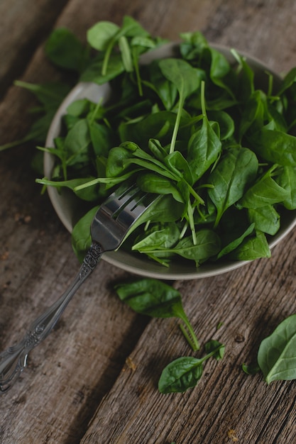 Spinach on the table