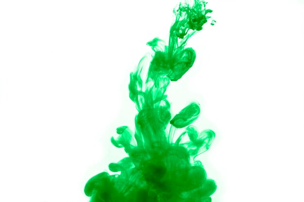 Splash of green pigment