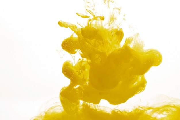 Splash of yellow dye