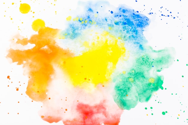 Splashes of colorful watercolor