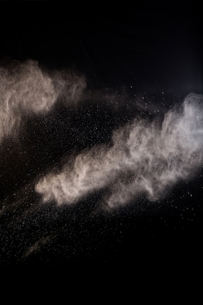 Free photo splashing of dust powder