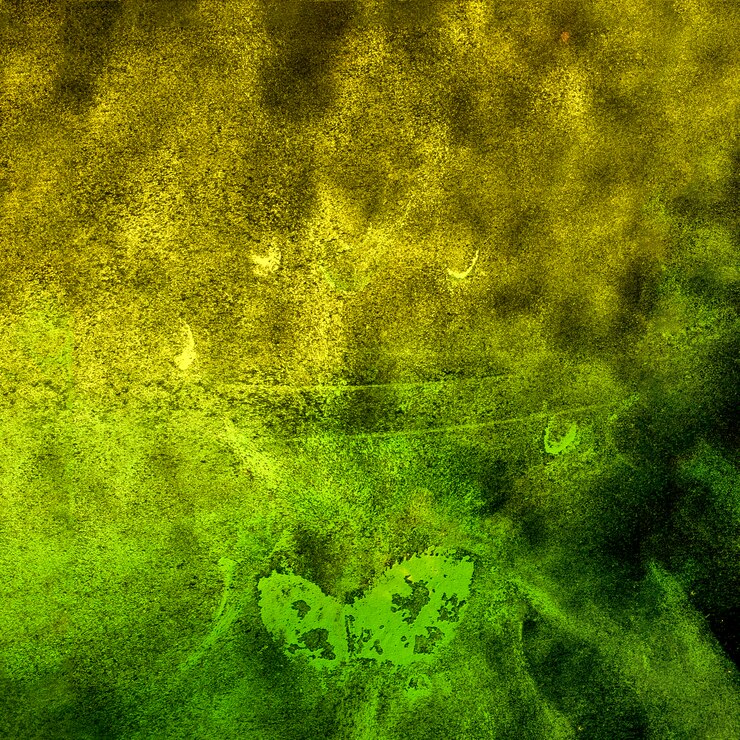 Free Photo splatted yellow and green holi powder