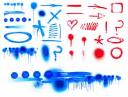 Free photo splattered brush shape ink graphic