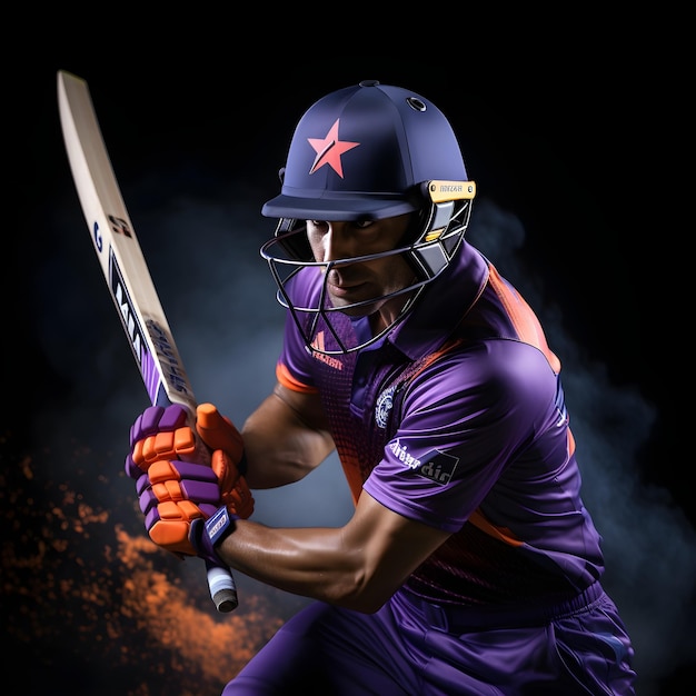 Free photo sport cricket player background