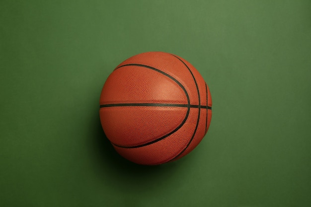 Sport equipment isolated on green studio background