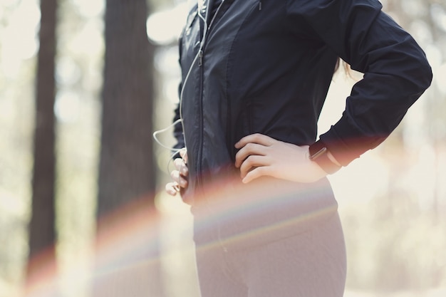 Free photo sport outdoor, girl streching