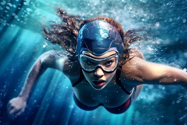 Free photo sport swimming background