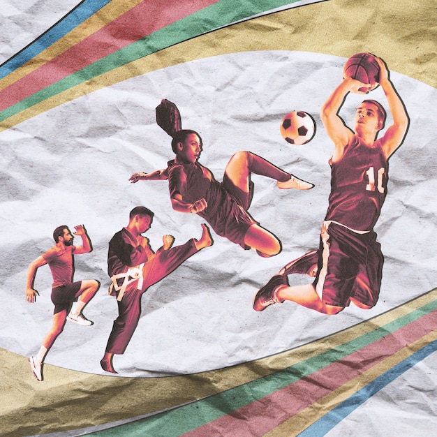 Free photo sports abstract collage