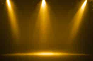 Free photo spotlights illuminate with empty stage