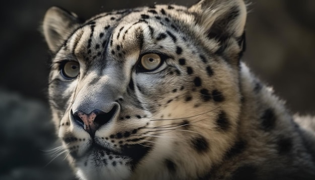 Free photo spotted big cat staring beauty in nature generative ai