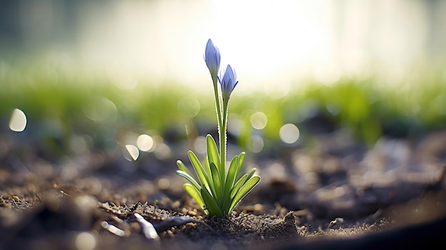 Foto gratuita i temi del risveglio primaverile dei fiori che fioriscono e della vita rinnovata