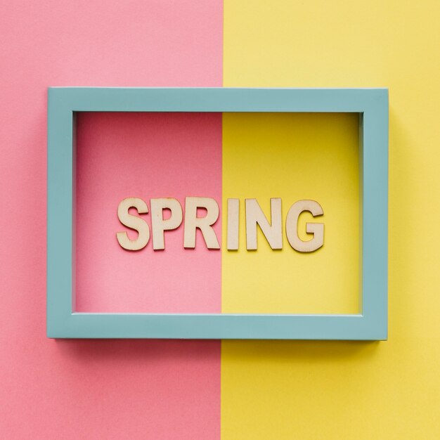 Spring word in frame