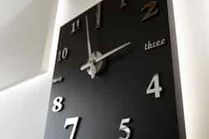 Free photo square clock indoors still life