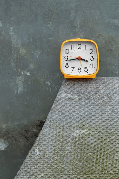 Free photo square clock outdoors still life