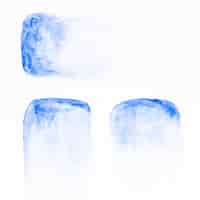 Free photo square stains of blue paint